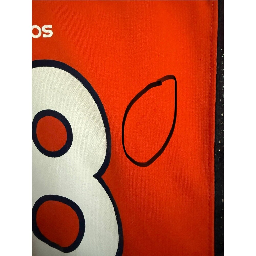 Youth Denver Broncos Peyton Manning NFL Jersey Orange Navy Size S *Read* - Picture 8 of 9